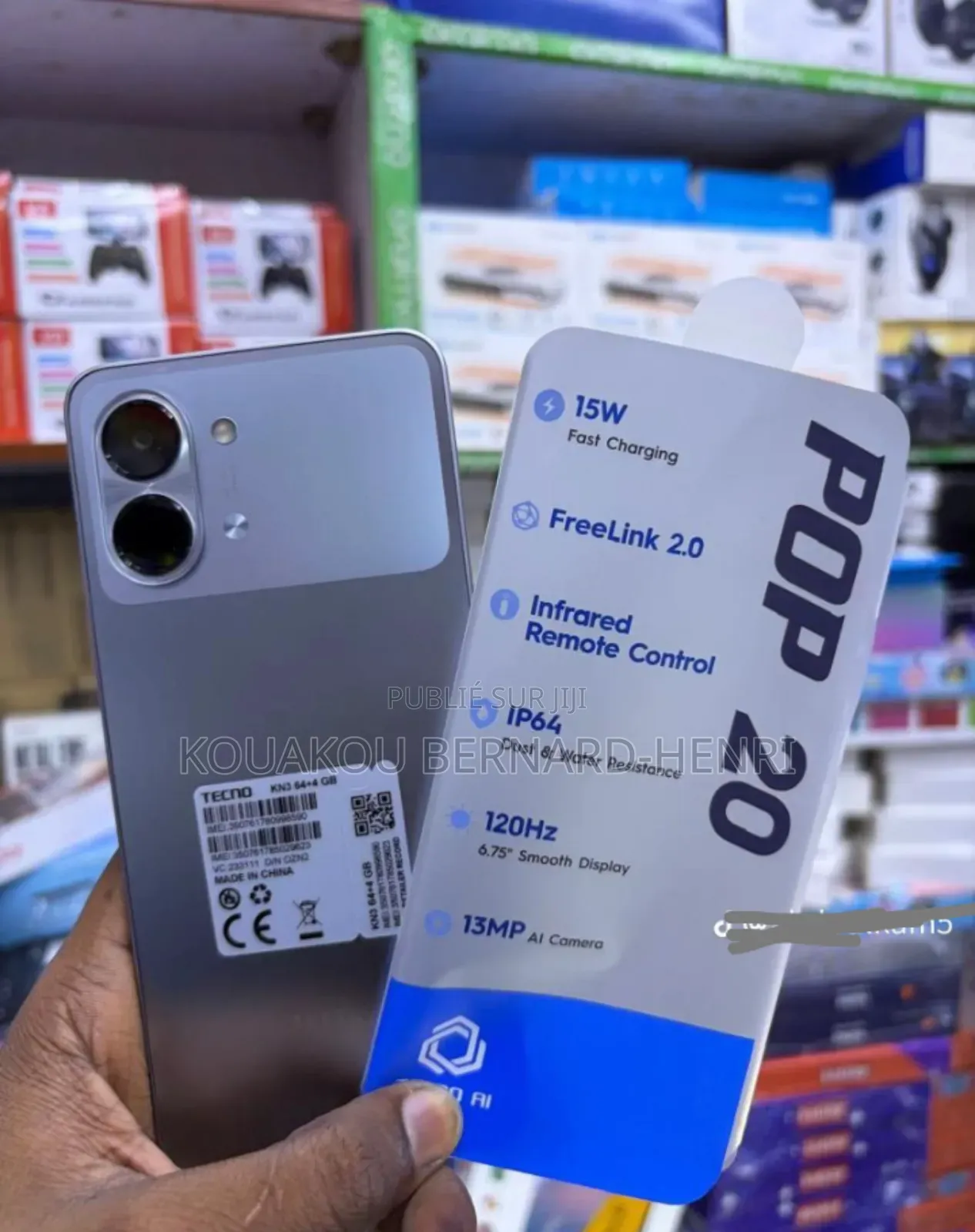 Nouveau Tecno Pop 20 128 GB Noir