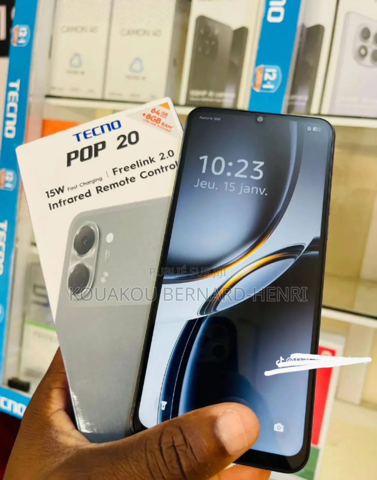 Nouveau Tecno Pop 20 128 GB Noir