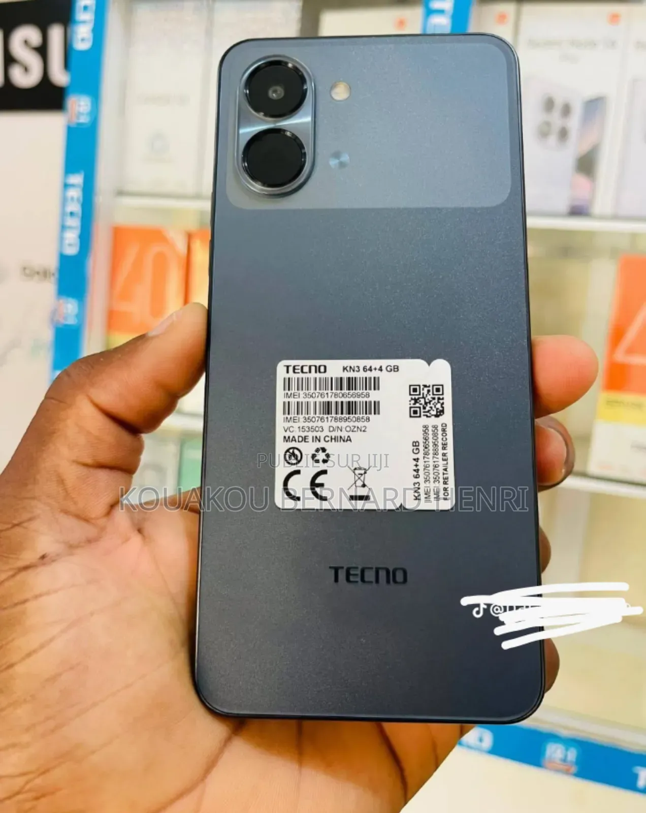 Nouveau Tecno Pop 20 128 GB Noir