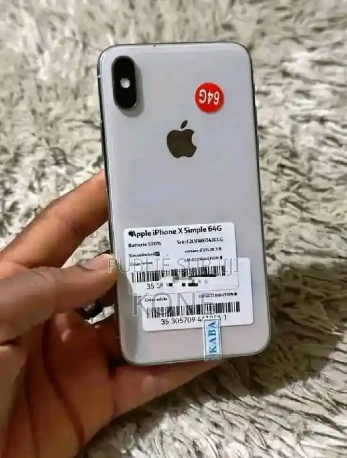Apple iPhone X 64 GB Blanc