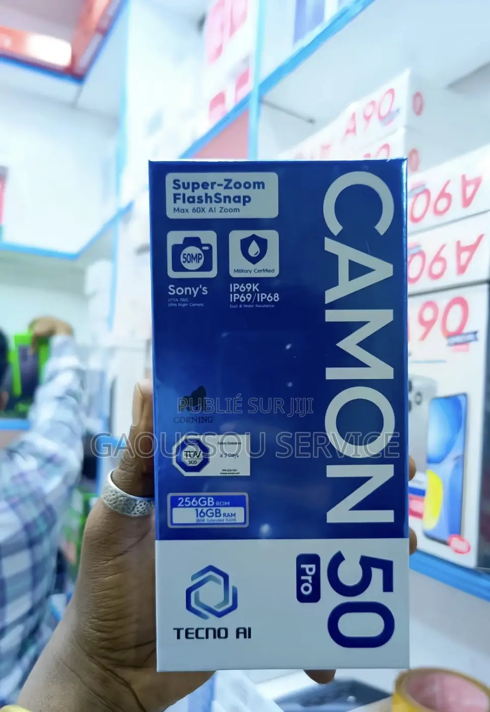 Nouveau Tecno Camon 50 256 GB Bleu