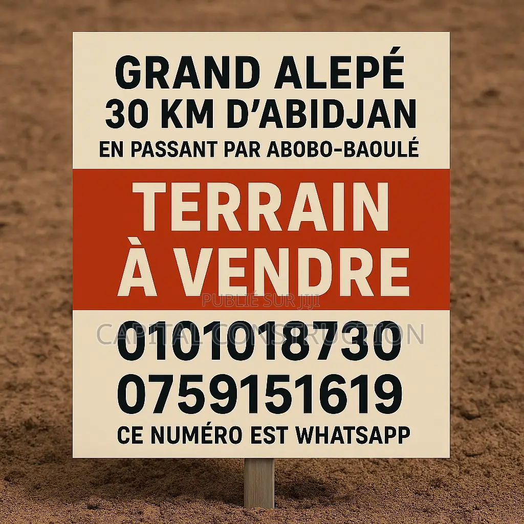Terrain a Vendre Sur Grand Alepe