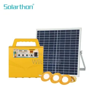 Générateur Solaire 20w -3ampoules-Radio-Port Usb Et Recharge Appareils
