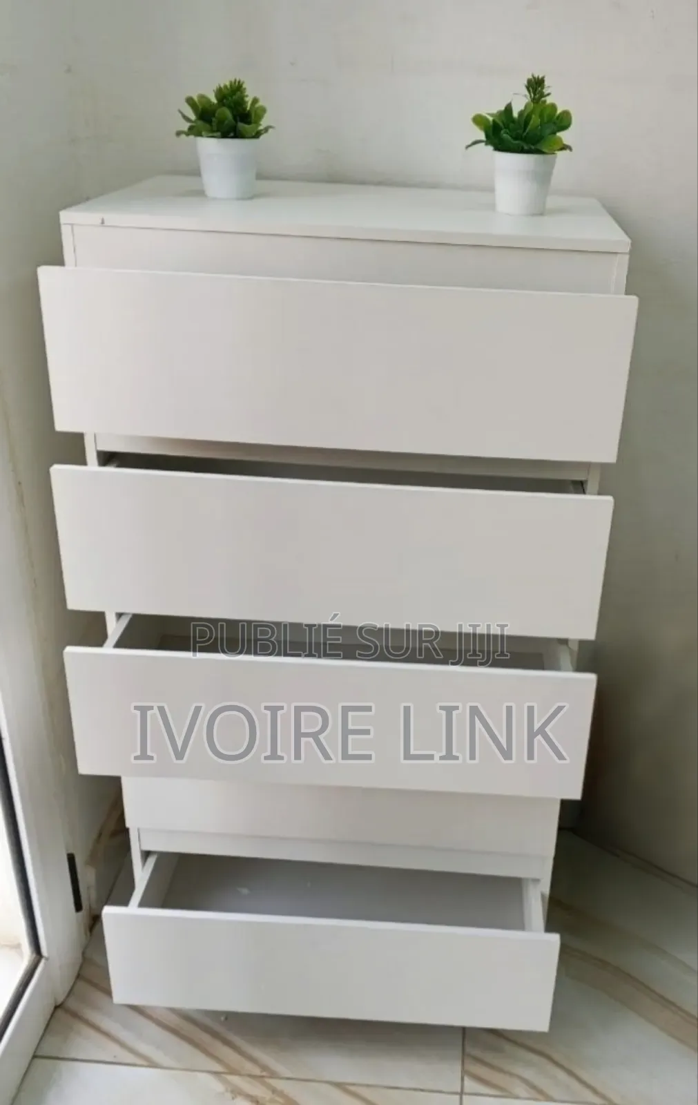 Commode Moderne 5 Tiroirs – Élégance Grand Rangement