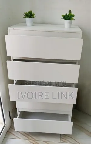 Commode Moderne 5 Tiroirs – Élégance Grand Rangement
