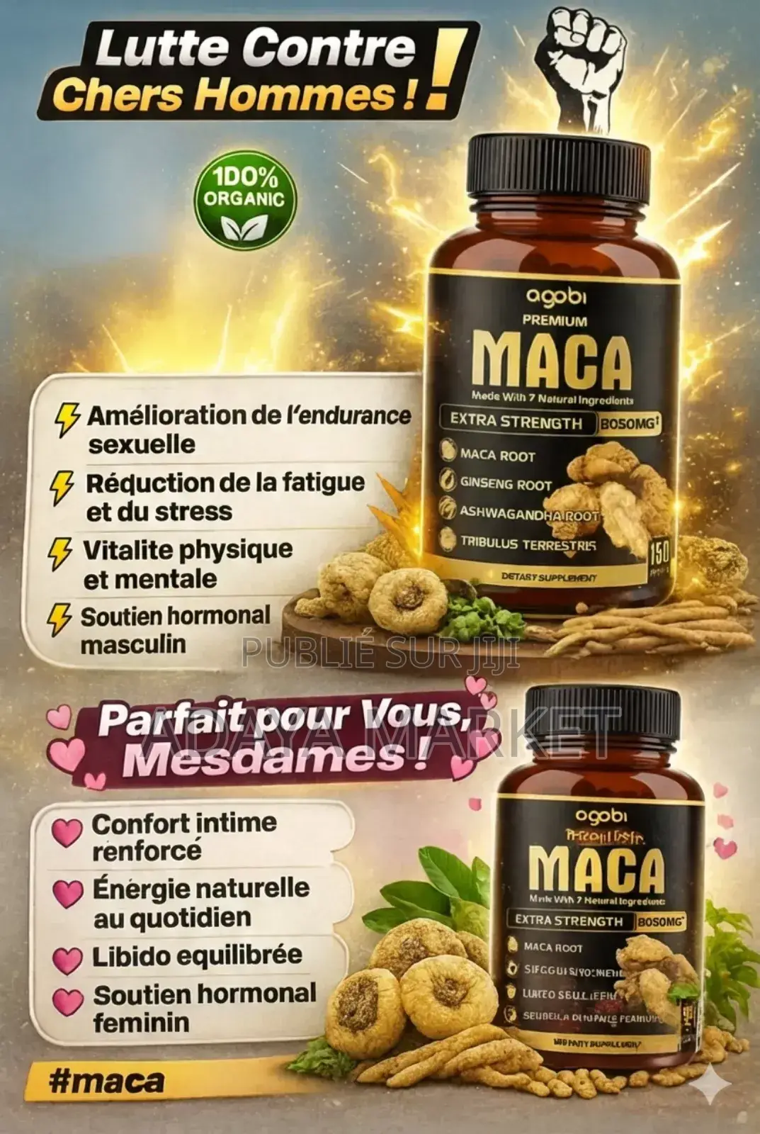 Maca Bio 1900mg 100% Naturel