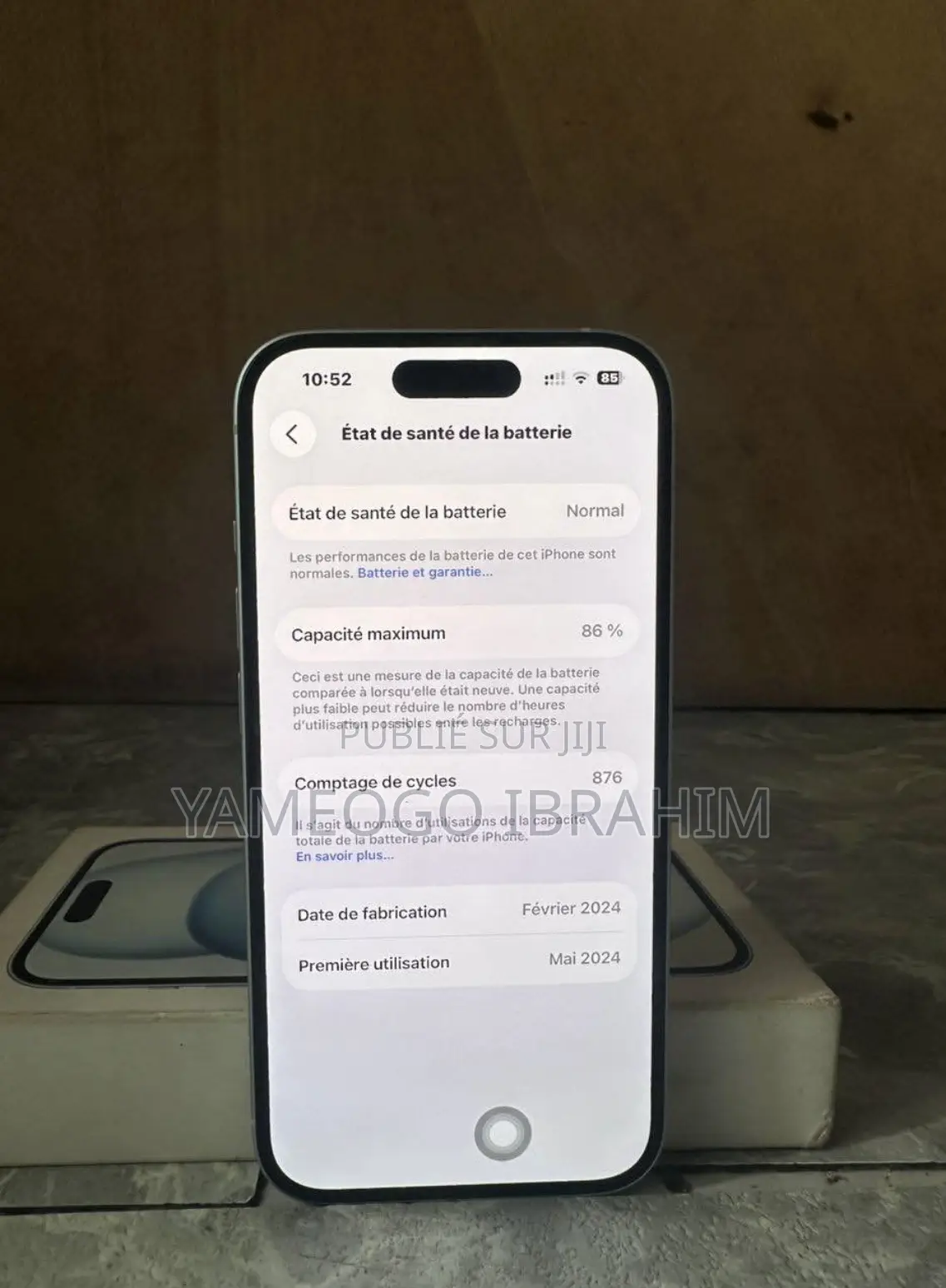 Apple iPhone 15 256 GB Argenté