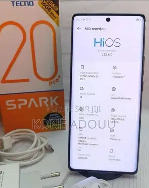 Nouveau Tecno Spark 20 Pro 256 GB Noir