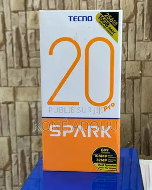 Nouveau Tecno Spark 20 Pro 256 GB Noir