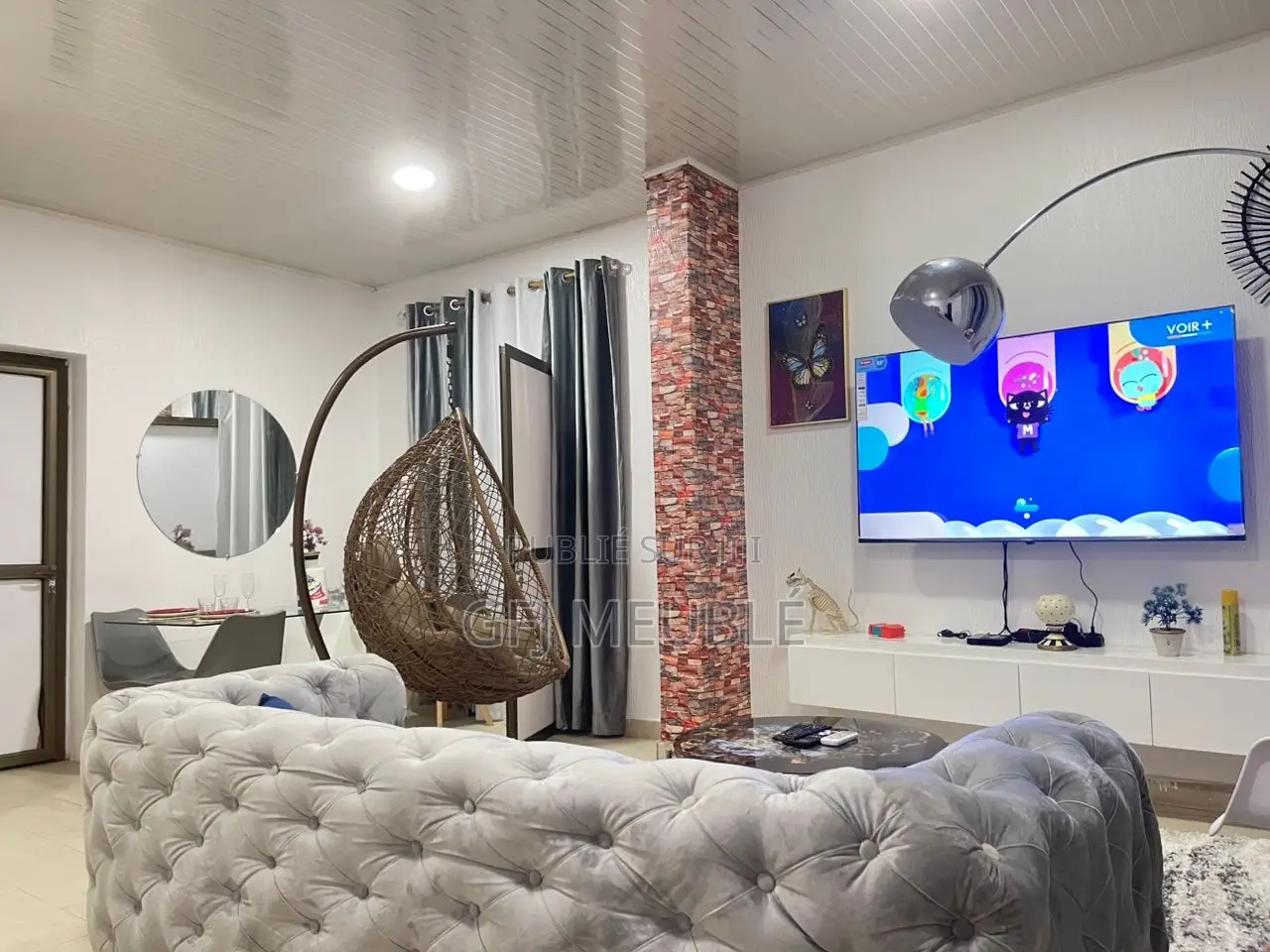 Furnished 2chbre Appartement dans Gfj Meublé, Cocody à Louer