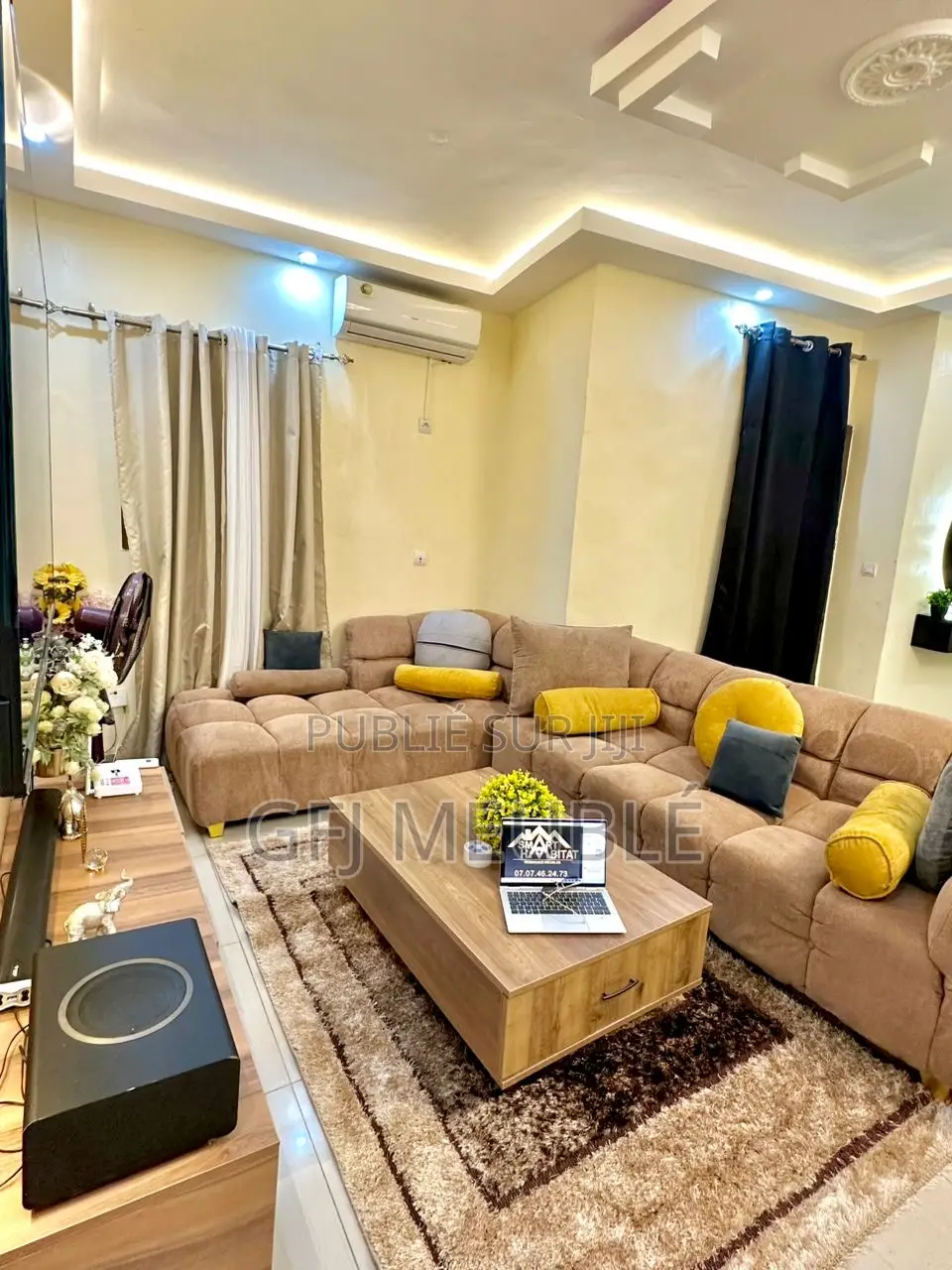 Furnished 2chbre Appartement dans Gfj Meublé, Cocody à Louer