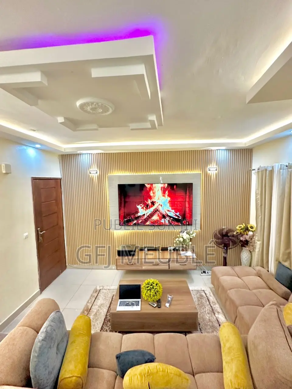 Furnished 2chbre Appartement dans Gfj Meublé, Cocody à Louer