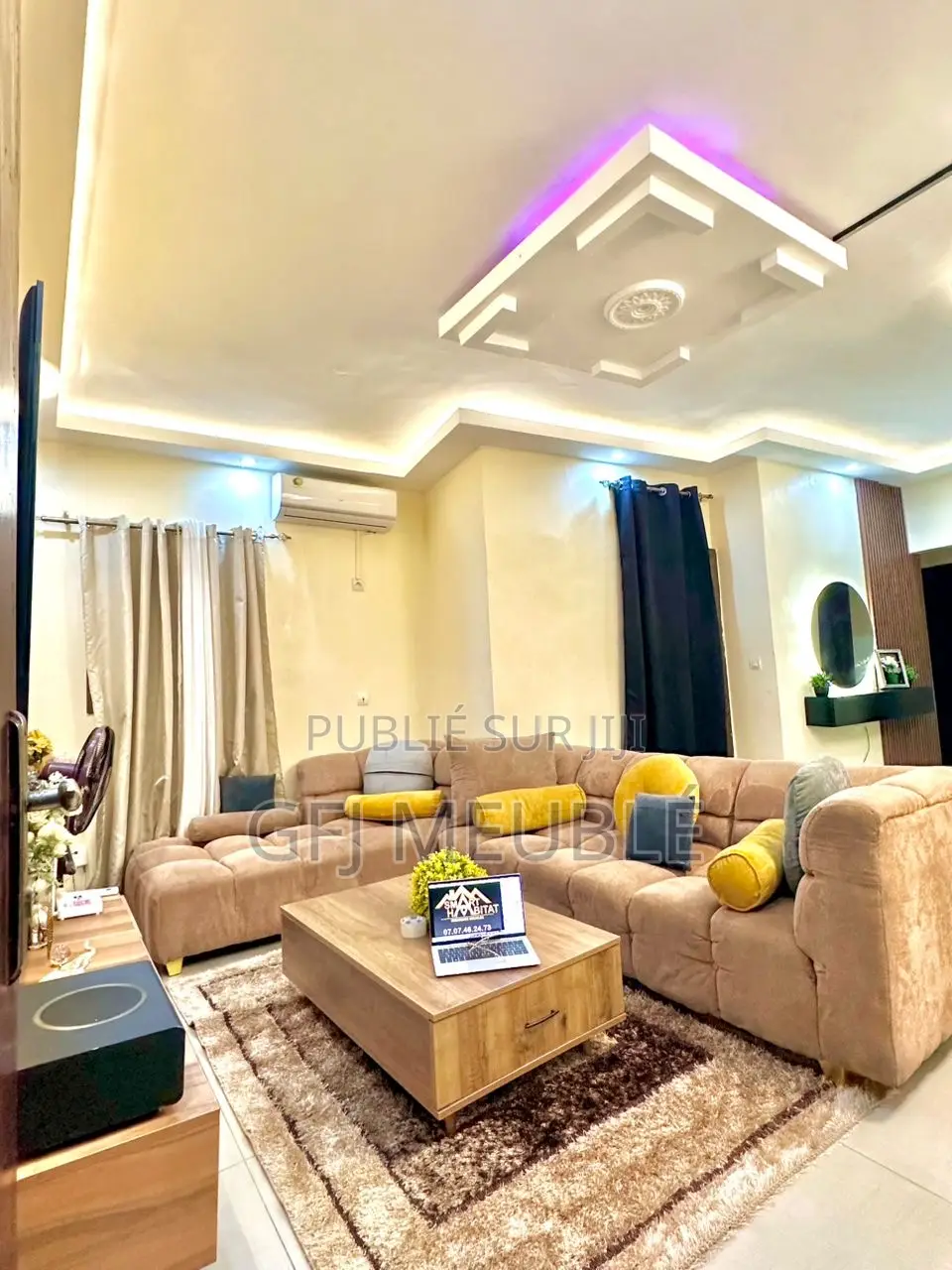 Furnished 2chbre Appartement dans Gfj Meublé, Cocody à Louer