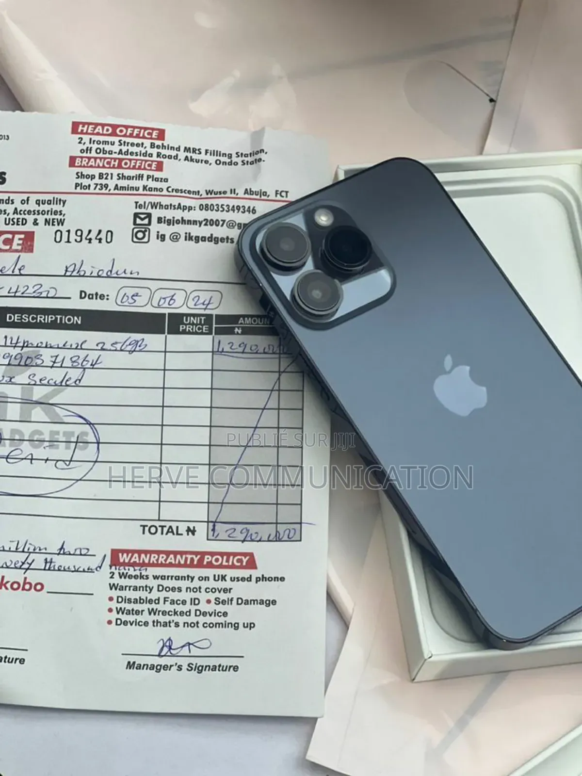 Nouveau Apple iPhone 15 Pro 256 GB Noir