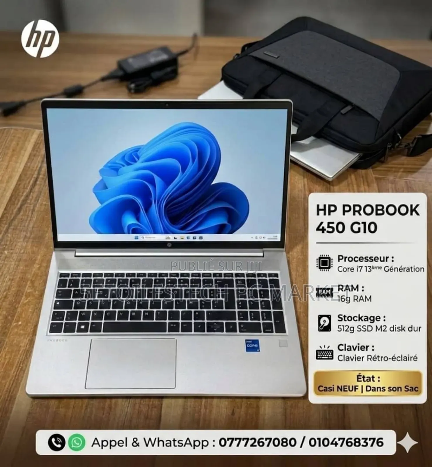 Nouveau HP ProBook 440 G10 16GB Intel Core i7 SSD 512GB