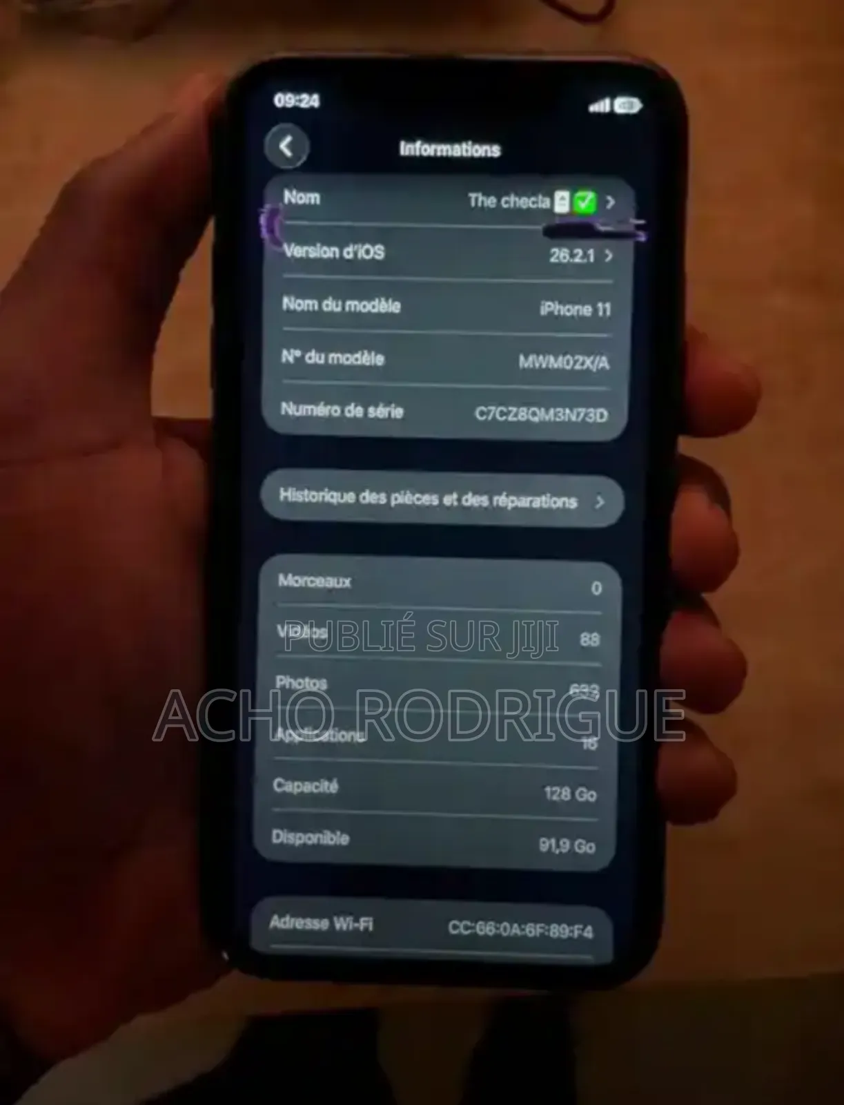 Nouveau Apple iPhone 11 128 GB Noir