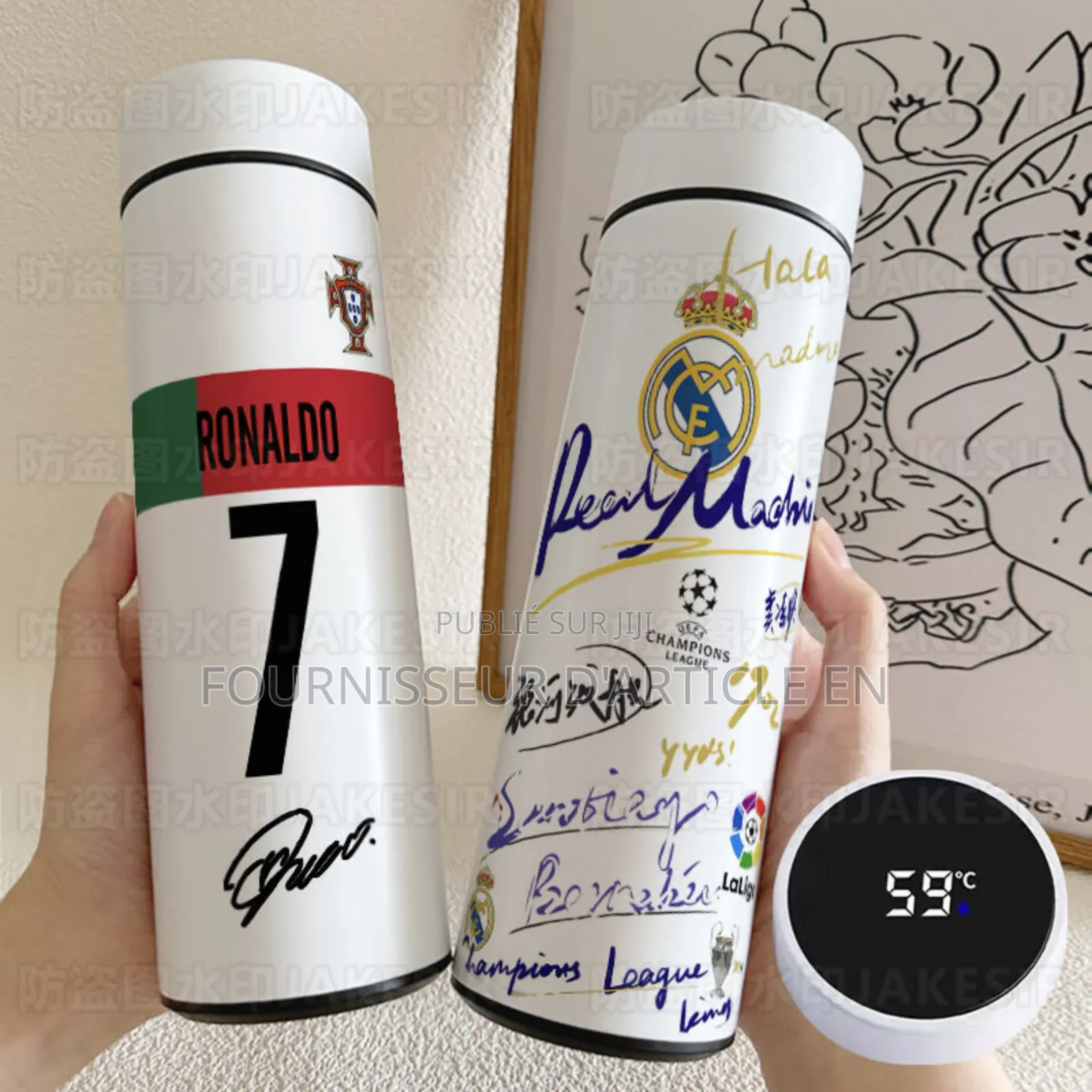 Gourde Isotherme Intelligente Sur Le Thème Du Football,Vendu en Gros