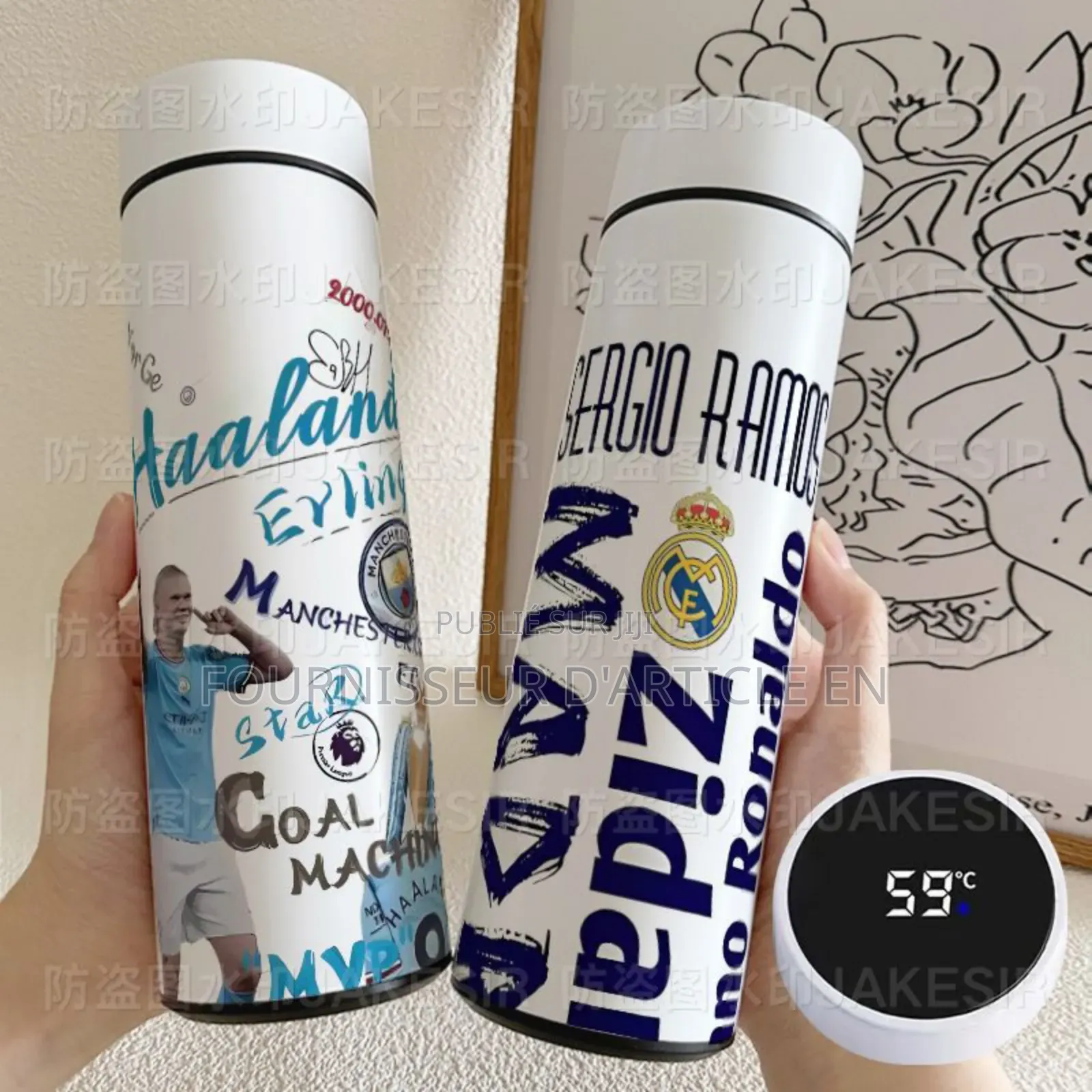 Gourde Isotherme Intelligente Sur Le Thème Du Football,Vendu en Gros