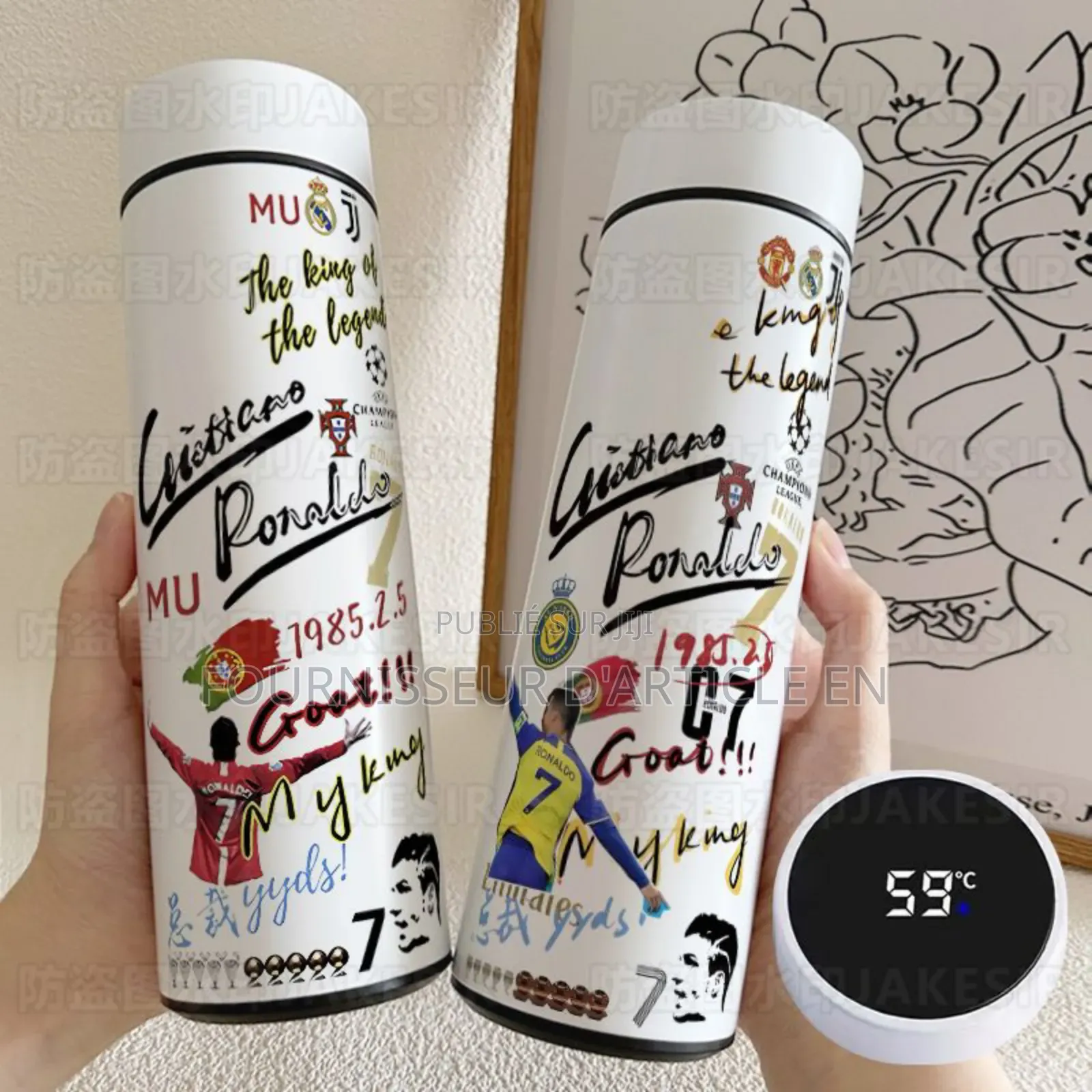 Gourde Isotherme Intelligente Sur Le Thème Du Football,Vendu en Gros