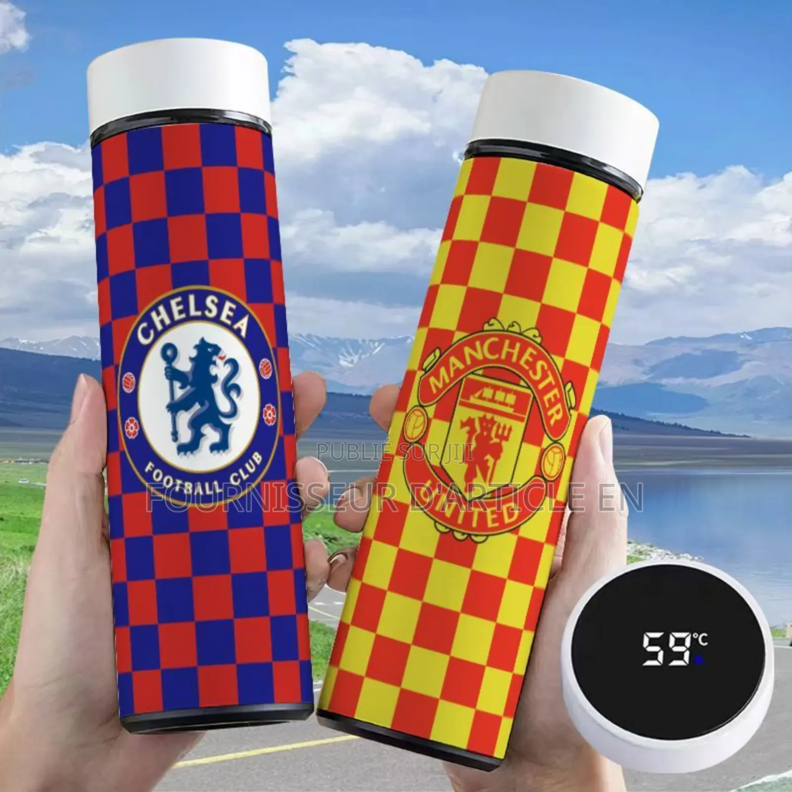 Gourde Isotherme Intelligente Sur Le Thème Du Football,Vendu en Gros