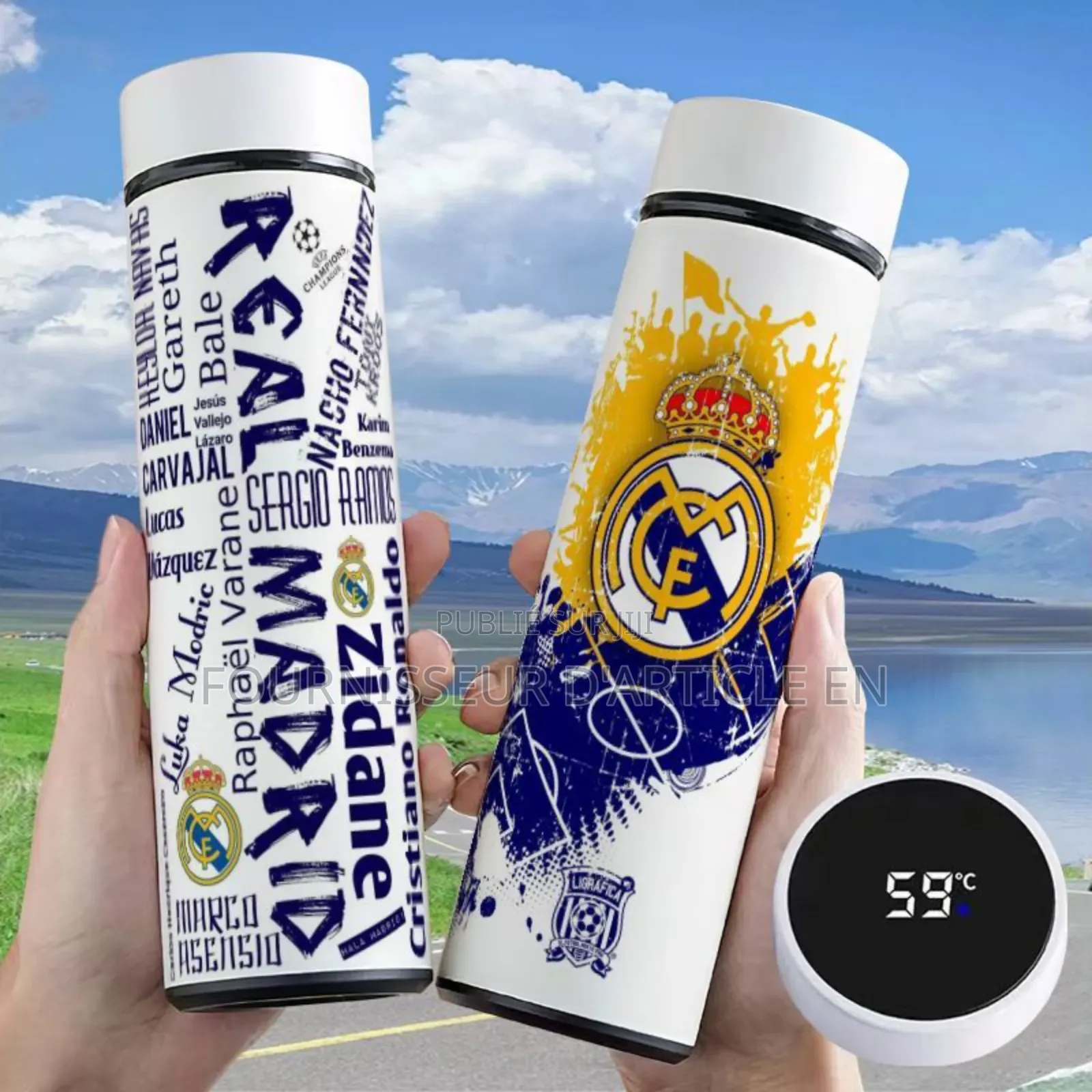 Gourde Isotherme Intelligente Sur Le Thème Du Football,Vendu en Gros