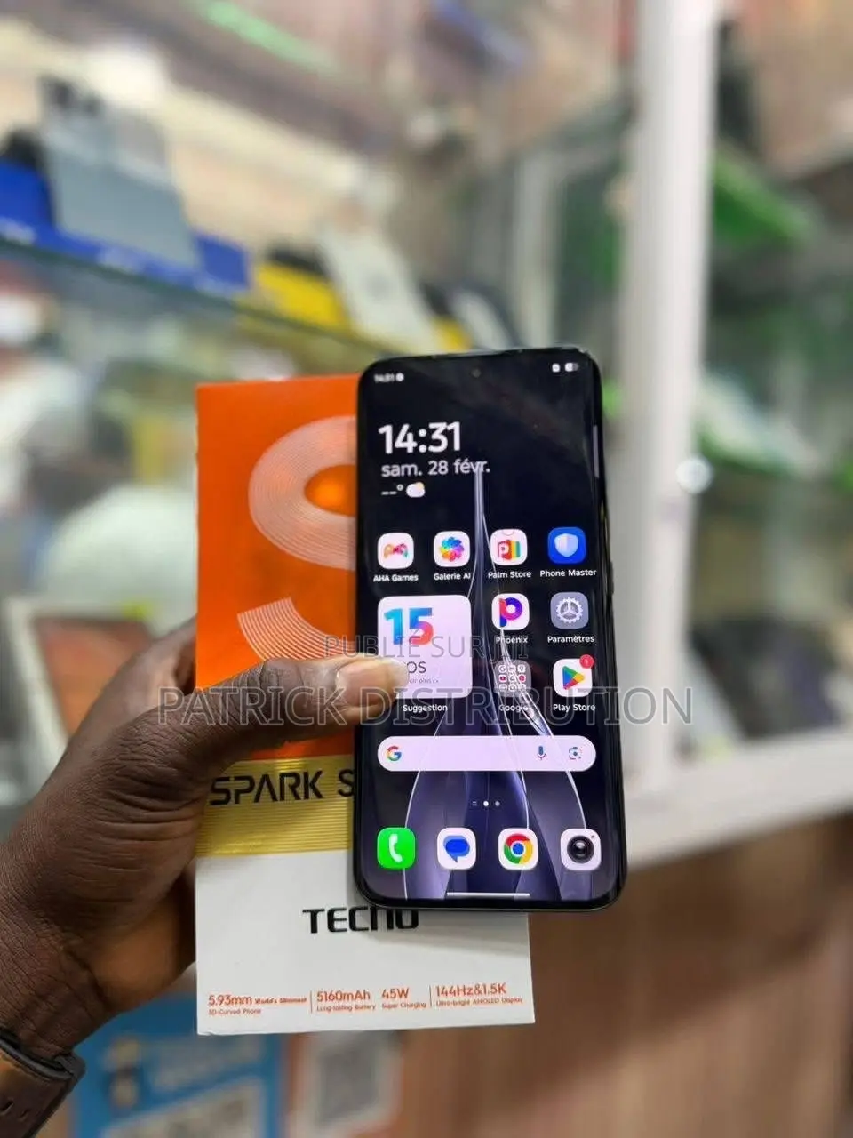 Tecno Spark Slim 256 GB Noir