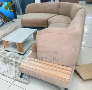 Canapé D'angle Premium Et Tapis Soft Wave