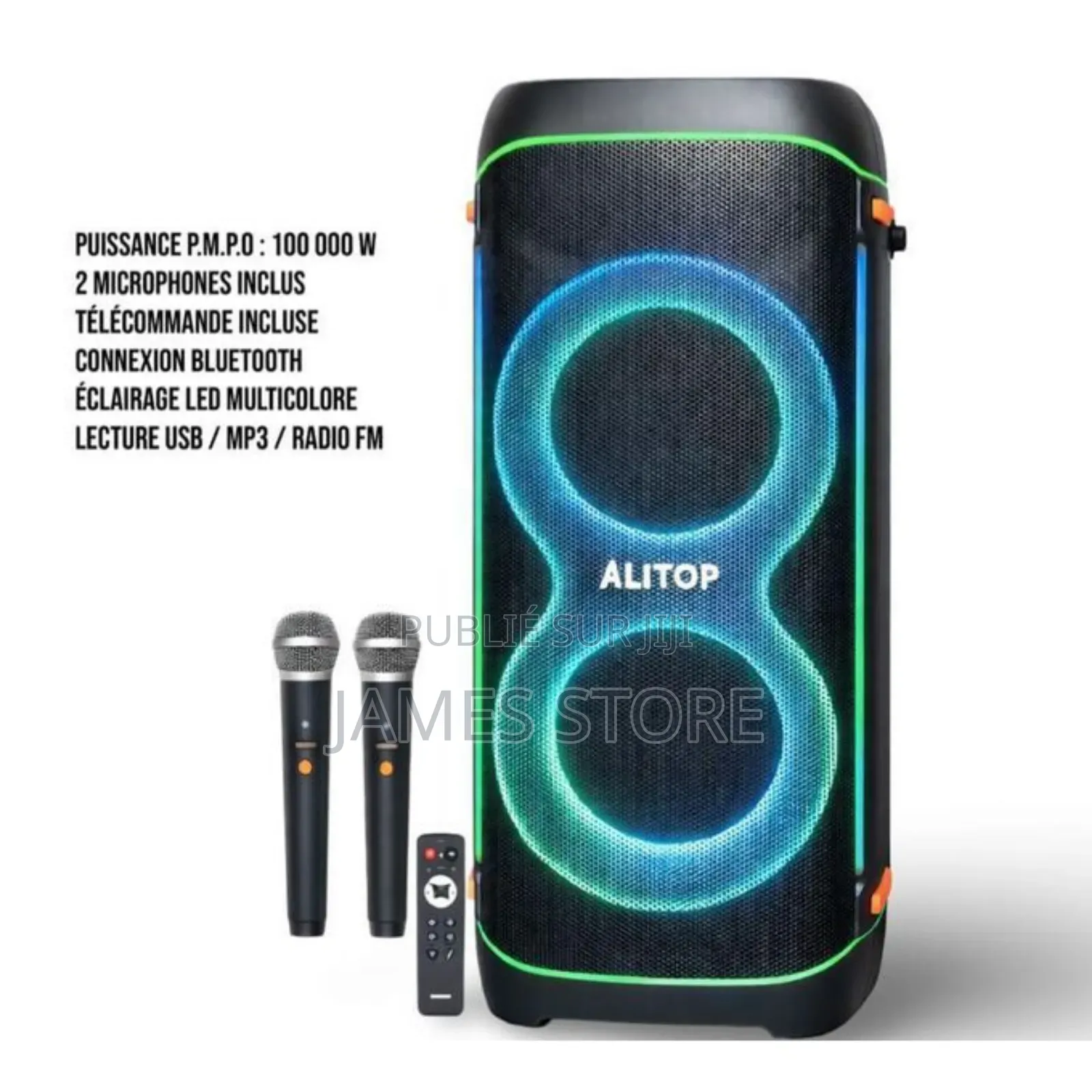 Alitop Woofer Enceinte Bluetooth Portable Haut Parleur + Micro