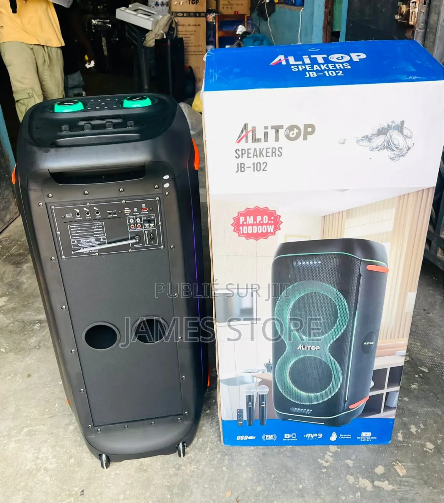 Alitop Woofer Enceinte Bluetooth Portable Haut Parleur + Micro