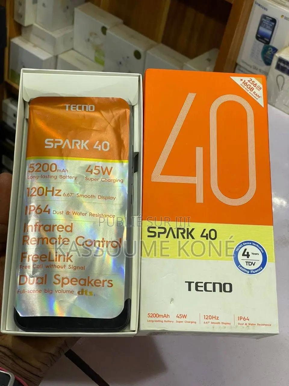 Tecno Spark 40 128 GB Noir
