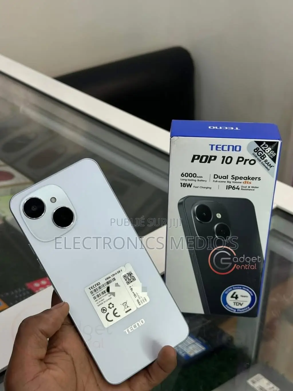 Nouveau Tecno Pop 10 Pro 128 GB Blanc