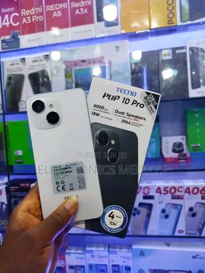 Nouveau Tecno Pop 10 Pro 128 GB Blanc