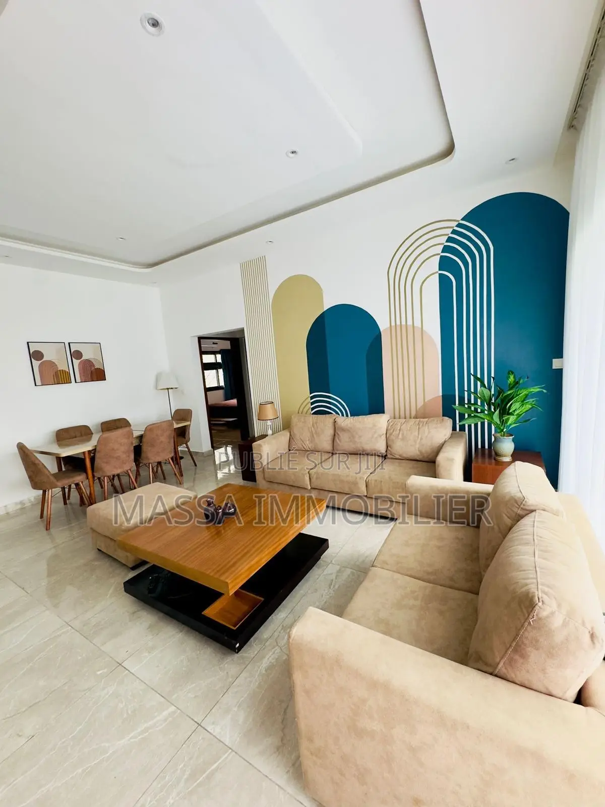 Furnished 2chbre Appartement dans Massa Immobilier, Cocody à Louer