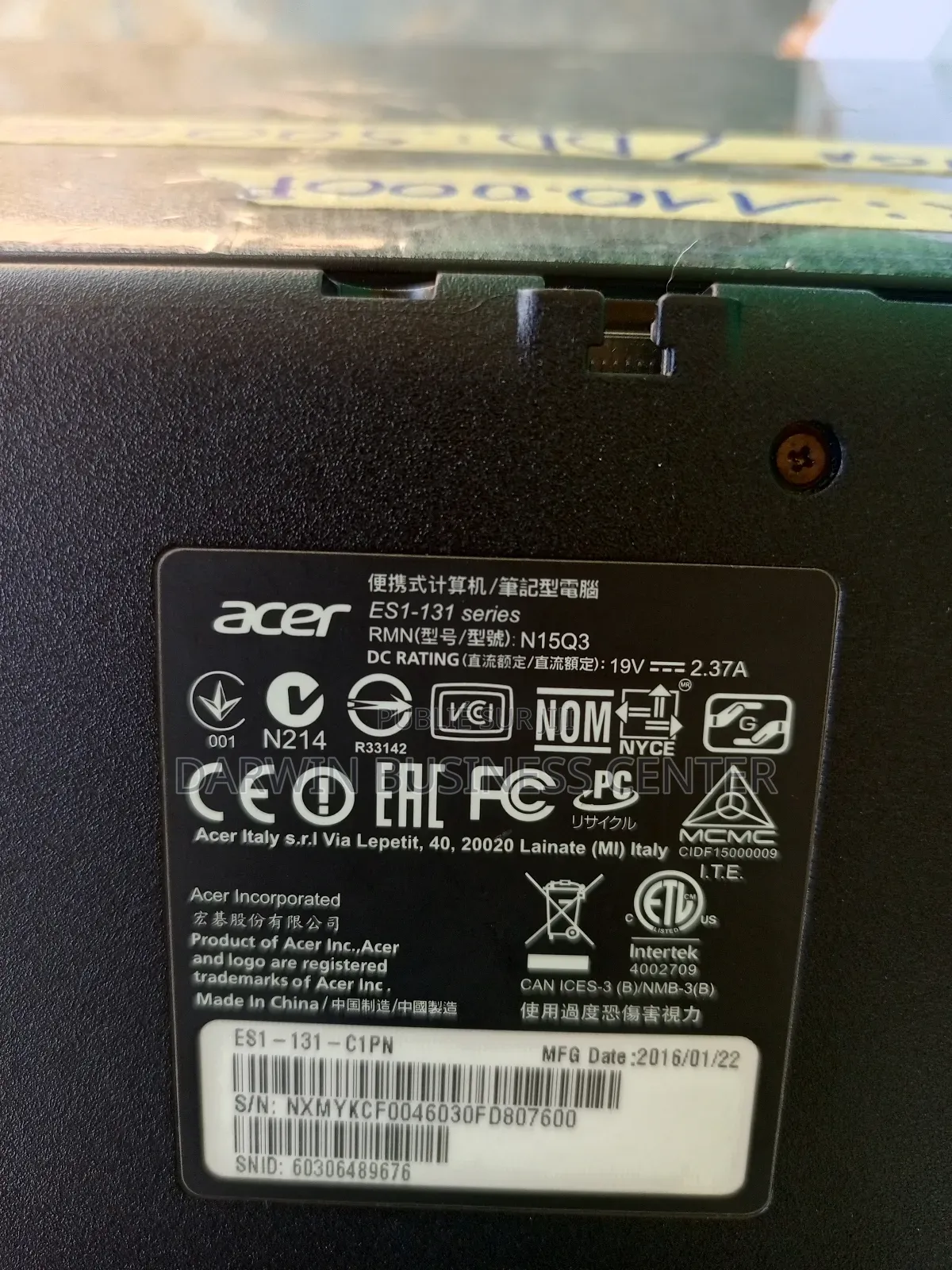 Ordinateur portable Acer Aspire ES1-131 8GB Intel Celeron HDD 500GB