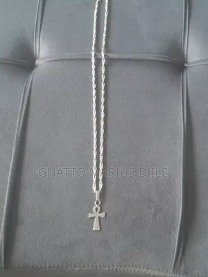 Chaîne en Argent Blanc Médaille en Croix d'Henk