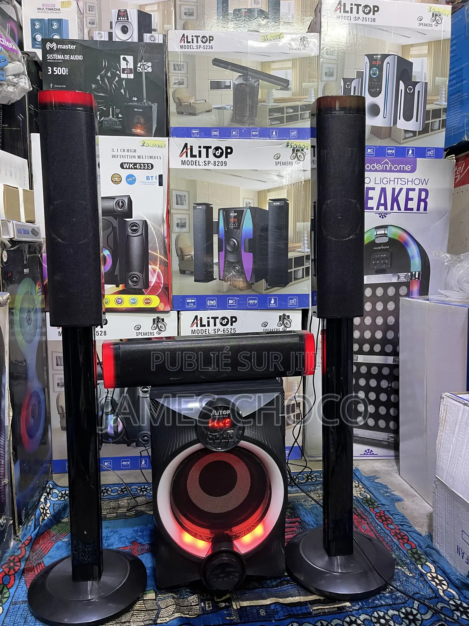 Alitop Woofer Sp-8848 Home Cinéma - Chaîne Hi-Fi - Noir