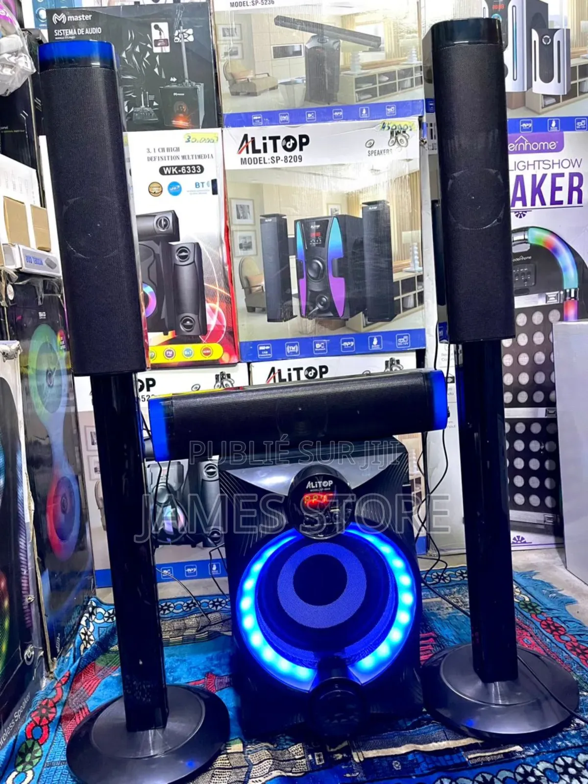 Alitop Woofer Sp-8848 Home Cinéma - Chaîne Hi-Fi - Noir