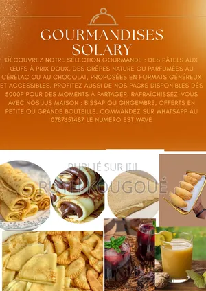 Crêpes, Pastels ,Jus