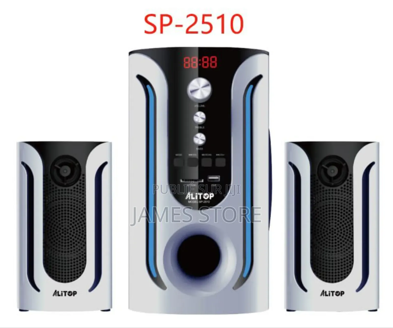 Alitop Woofer Sp-2513 Home Cinéma - Chaîne Hi-Fi - Blanc