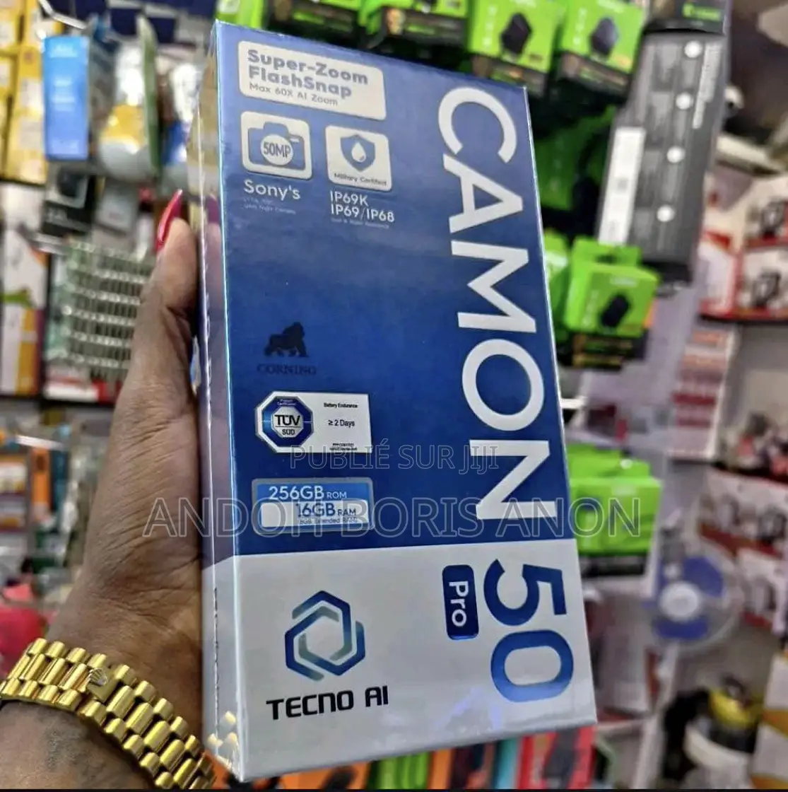 Nouveau Tecno Camon 50 Pro 256 GB Noir