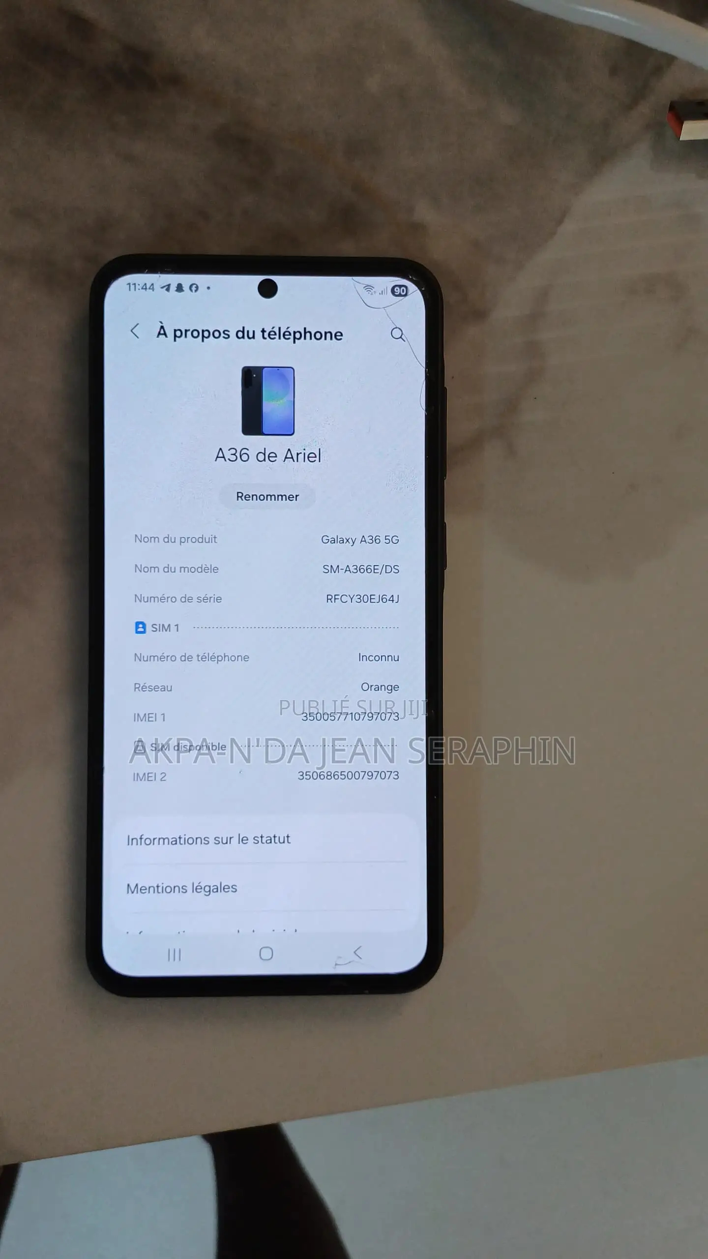 Nouveau Samsung Galaxy A36 256 GB Noir