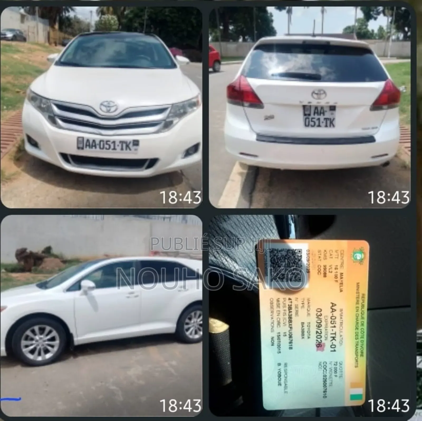 Toyota Venza 2016 Blanc