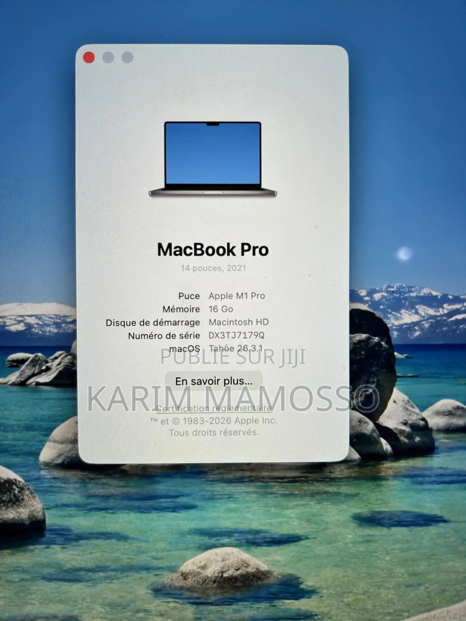 Apple MacBook Pro 2021 M1 16GB Apple M1 Pro HDD 512GB