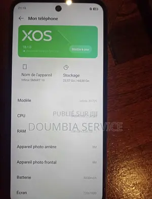 Infinix Smart 10 128 GB Noir