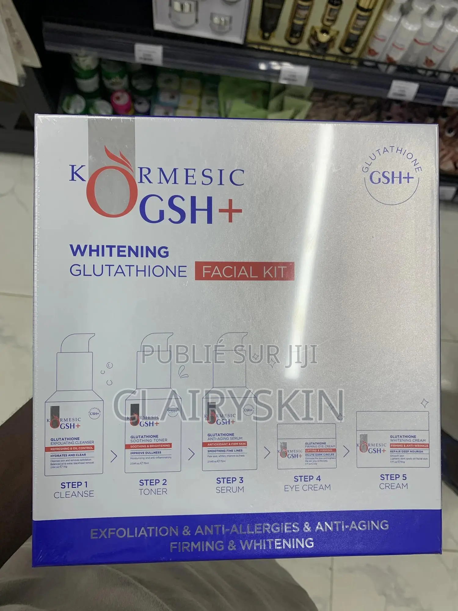 Kit Visage Glutathione Éclat Hydratation – Routine Complète 5 en 1