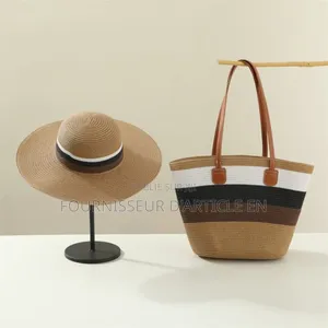 Ensemble Sac Et Chapeau D'été,Vendu Uniquement en Gros