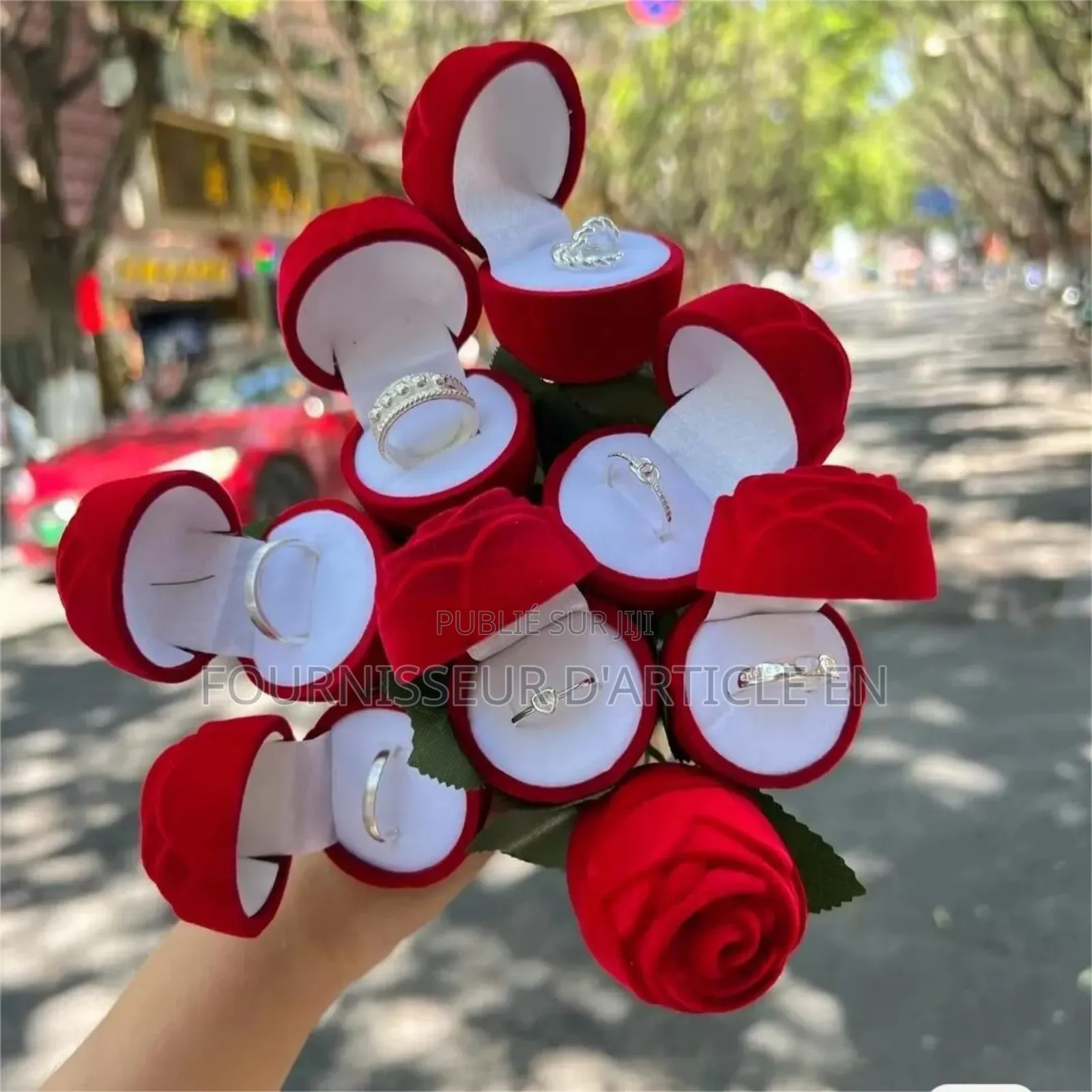 Boîte À Bague Créative en Forme De Rose, Vendue Uniquement en Gros