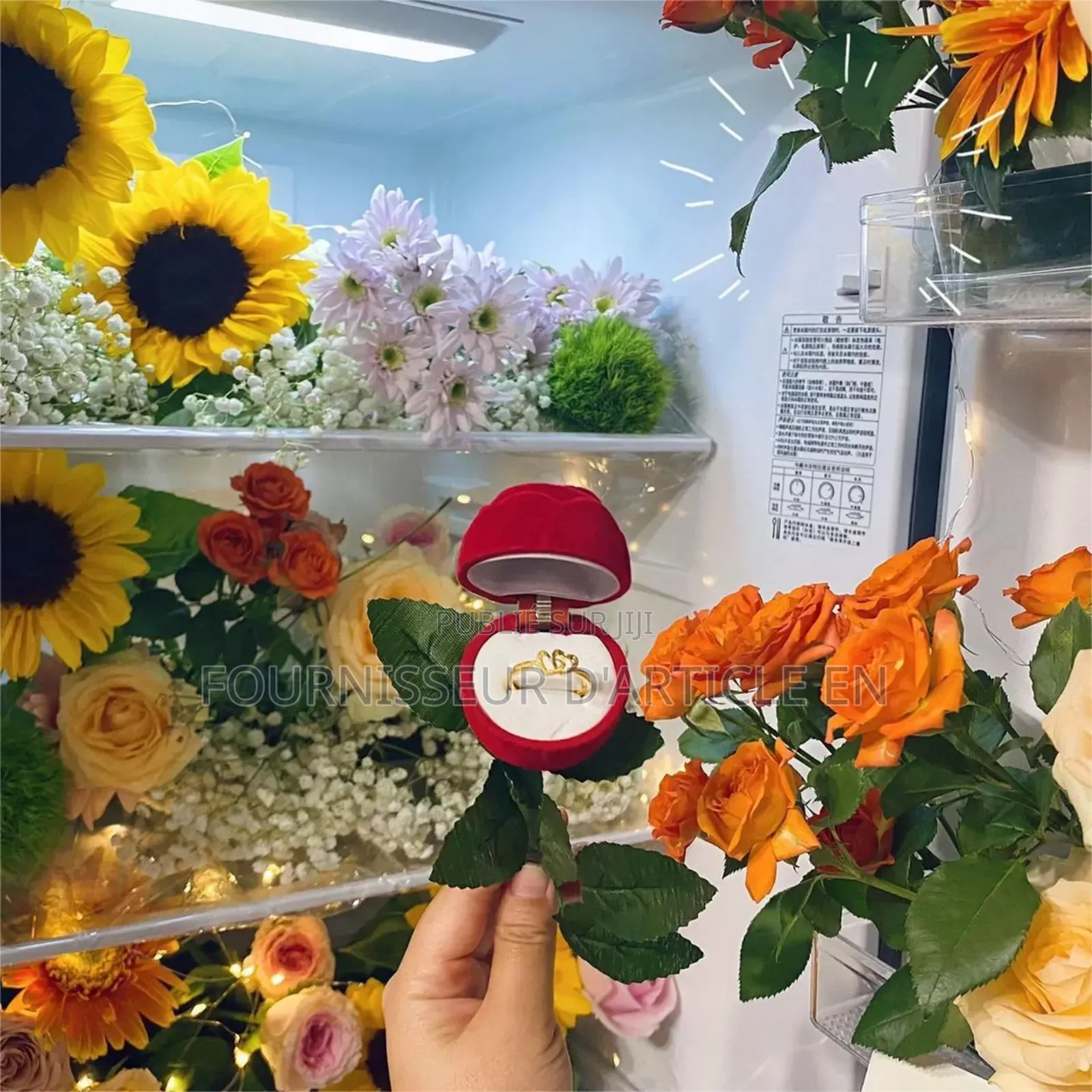 Boîte À Bague Créative en Forme De Rose, Vendue Uniquement en Gros