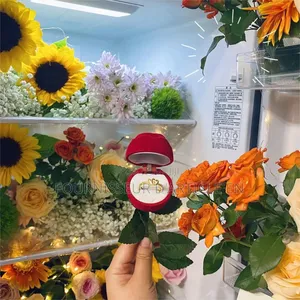 Boîte À Bague Créative en Forme De Rose, Vendue Uniquement en Gros