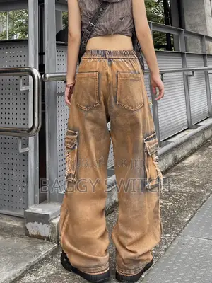 Pantalon Baggy Vintage- Streetwear Destroyed - Finitions Effilochées.​